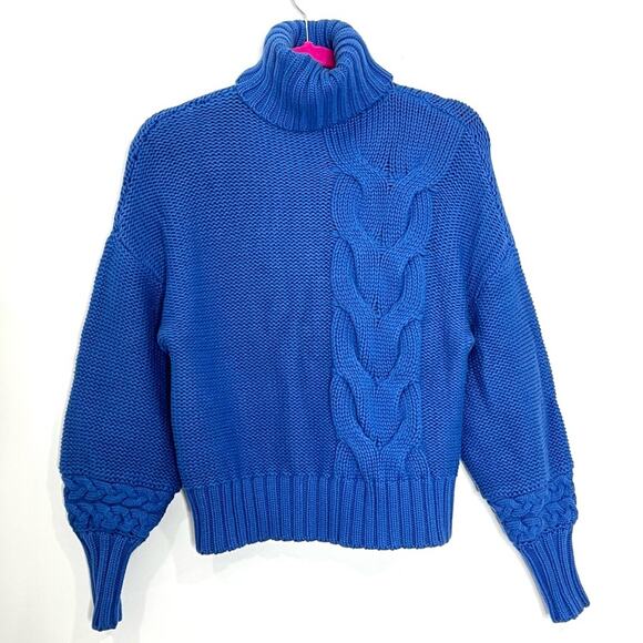 NEW NWT STAUD Cable Knit Turtleneck Sweater - Picture 3 of 9